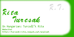 rita turcsak business card